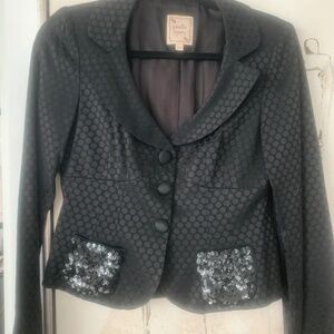 Nanette Lepore black satin jacket